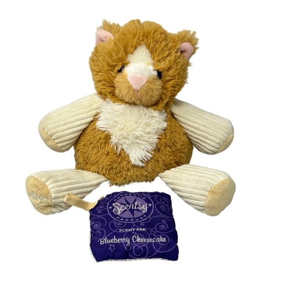 Scentsy Buddy Scratch Cat Plush with Blueberry Cheesecake Scent Pak 6 inch - Picture 1 of 16